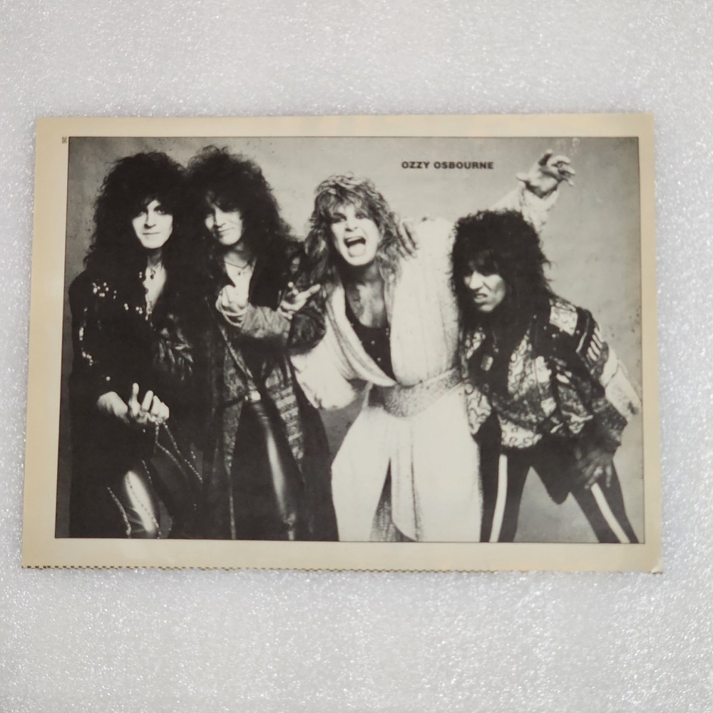 Ozzy Osbourne b&w STRYPER color double-sided vintage poster clipping 8x10 1980s